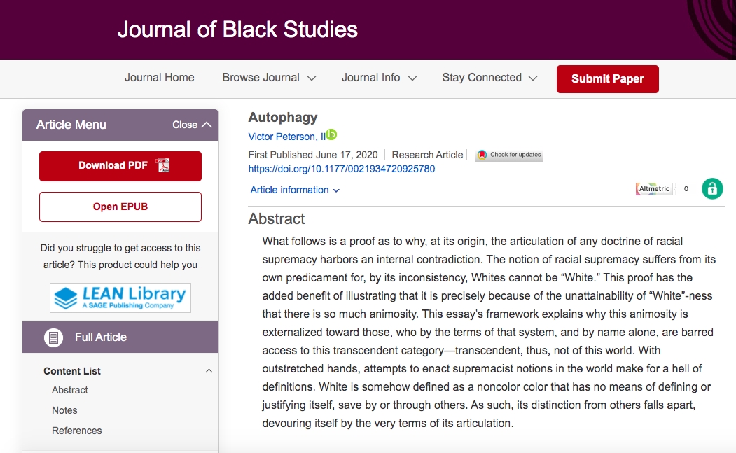screenshot of Abstract from article with red banner and black text